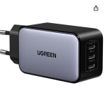 UGREEN Nexode Cargador 65W con 3 USB C Por 25,19€