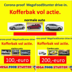Kofferbak actie Megafoodstunter