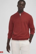 Jersey Pedro del Hierro algodón seda cashmere cuello cremallera por solo 39,99€