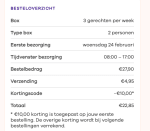 10 euro korting op je eerste drie boxen ( €30 in totaal )