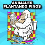 Libro colorear Animales Plantando Pinos por 4,95€