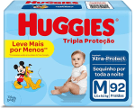 Fralda Huggies Tripla Proteção M - 92 Fraldas -R$ 59,90
