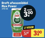 Dreft afwasmiddel Max Power 2 voor €3