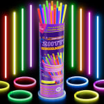 Pack barras luminosas 100 pulseras fluorescentes con conectores por 4,99€