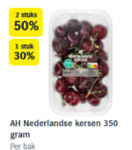 AH Nederlandse Kersen 2 bakken voor €4,99