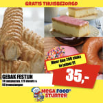 200 stuks gebak festijn: donuts, roomstangen en tompouces voor €35