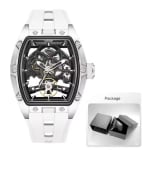 Reloj automático MEGIR con esfera vista y banda de silicona por solo 32,23€