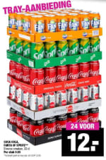 24 blikjes Coca Cola, Fanta of Sprite voor €12