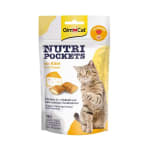 Snack GimCat Nutri Pockets queso crujiente para gatos con relleno cremoso e ingredientes funcionales 60g por 0,79€