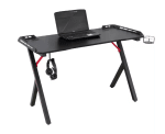 Mesa Gaming 120x60cm con Tablero Efecto Fibra de Carbono por solo 39,43€