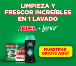 2 Muestras Gratis de Ariel + Lenor Unstoppables