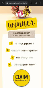 Gratis donut bij Panos!