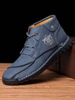 Menico Men Hand Stitching Comfort Soft Bottes en cuir microfibre à lacets pour 50 € chez Newchic