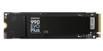 SSD interne M.2 NVMe Gen4 Samsung 990 EVO Plus - 2 To, TLC 3D, Jusqu'à 7250-6300 Mo/s (MZ-V9S2T0BW) à 165,05€