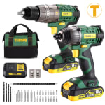 Taladro Atornillador+Atornillador Impacto Teccpo 18V por 108,22 €