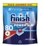 Lavavajillas a máquina en pastillas Power All in 1 Finish Powerball 80 ud. por 9,98€ (recibes cupón de -9,98€)