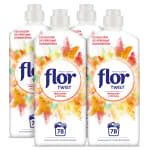 Pack 4 Botellas Flor Twist Melocotón Suavizante 312 Lavados por 8,96€