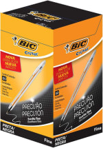 Caixa de Caneta Esferográfica da BIC, modelo Cristal de 0.8mm com 50 uni - R$ 49,90