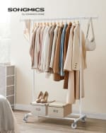 SONGMICS Kledingrek op wielen voor €37,49 bij Amazon