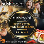 Op ma, di, wo en do € 7,50 korting bij Sushipoint Apeldoorn en Zwolle tm 30 april