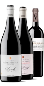 2 botellas de Finca Valdelagua 2019. + 2 botellas de Hacienda Casa del Valle Selección Especial 2022. + 2 botellas de Hacienda Casa del Valle Syrah 2022. por 30.5€