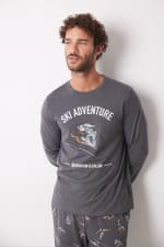 Women'secret Pijama largo Hombre 100% algodón ski por solo 10,99€