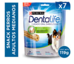 Pack de 7 snacks dentales Dentalife para perros adultos medianos de 119 gramos por $5.590