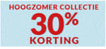 30% korting op de gehele hoogzomer collectie