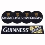 Kit Bar Mat Guinness + 4 Porta copos Guinness - R$ 149,99