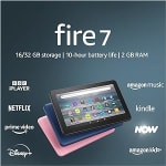Amazon Fire 7 Tablet (2022) – 7", 16 GB, Rose with Ads – Only £29.99