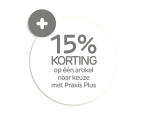 15% korting op 1 artikel naar keuze