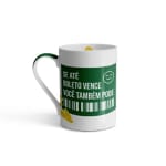 Caneca "Se até boleto vence, você também pode" de 370ml - R$ 13,90