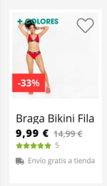 Braga biquini marca fila 33%de descuento