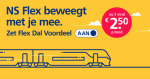 Aanbieding NS trein Flex Dal Voordeel voor maar € 2,50 per maand
