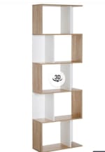 Estantería en Forma de S con 5 estantes, Homcom por 59,90€