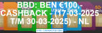 €100 cashback bij een 2-jarig Ben Sim Only-abonnement vanaf 10GB