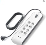 Belkin Regleta de enchufes con 8 tomas y 2 puertos USB-A por 22,99€