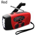 Radio AM/FM portátil con carga solar linterna manivela y batería para móvil por 11,82€