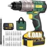 4.0Ah Taladro Atornillador 1700/min Teccpo 18V 60 Nm por 63,72€