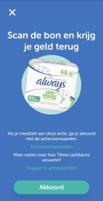 Probeer nu Always Platinum of Always Cotton Protection gratis via Tikkie