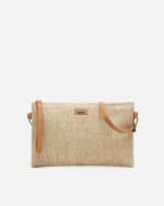 Bolso bandolera efecto rafia con asa de mano por 5,10€