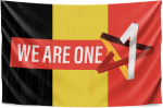 Vraag je gratis We Are One Belgische vlag aan