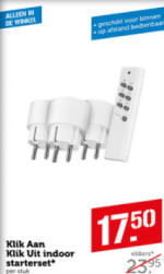 Klik aan klik uit - outdoor of indoor starterset voor €17,50 bij de Coop