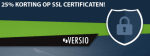 Kortingscode Versio voor 25% korting op een SSL certificaat