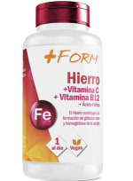 Suplemento de hierro vegano con vitamina c, b12 y acido fólico