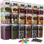 Juego de recipientes herméticos de plástico sin BPA 24 unidades por 31,49€