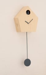 Reloj de pared con péndulo y cuco, natural y carbón por 89€