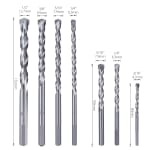 Meterk Betonboren-Set met 7 boren voor €4,99 dmv code