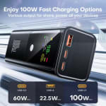 Power Bank QOOVI 20000mAh PD 100W con pantalla digital por 34,84€
