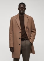 Abrigo ligero lana reciclada Mango Hombre por solo 32,39€